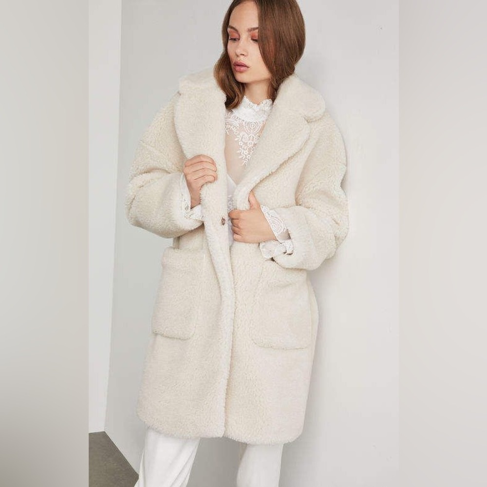 BCBGMaxAria Ivory Willow Coat
